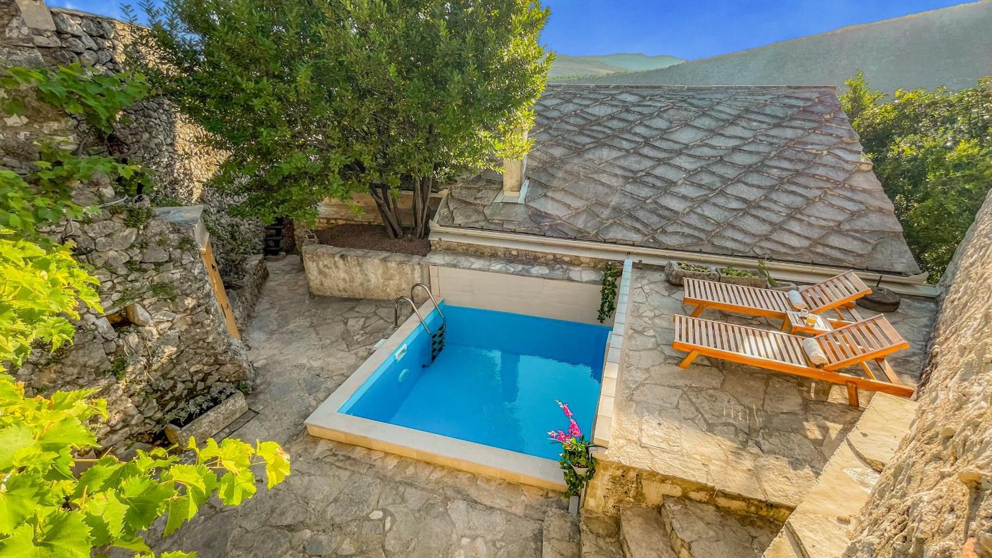 Villa Historic Pocitelj With Pool And Incredible Views On The River And Landmarks Exterior photo
